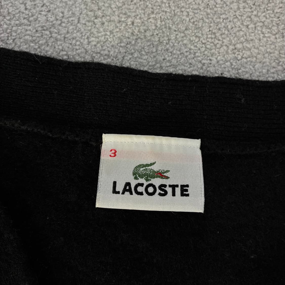 라코스테 블랙 가디건 95 (보풀제거 필요) 상품이미지2