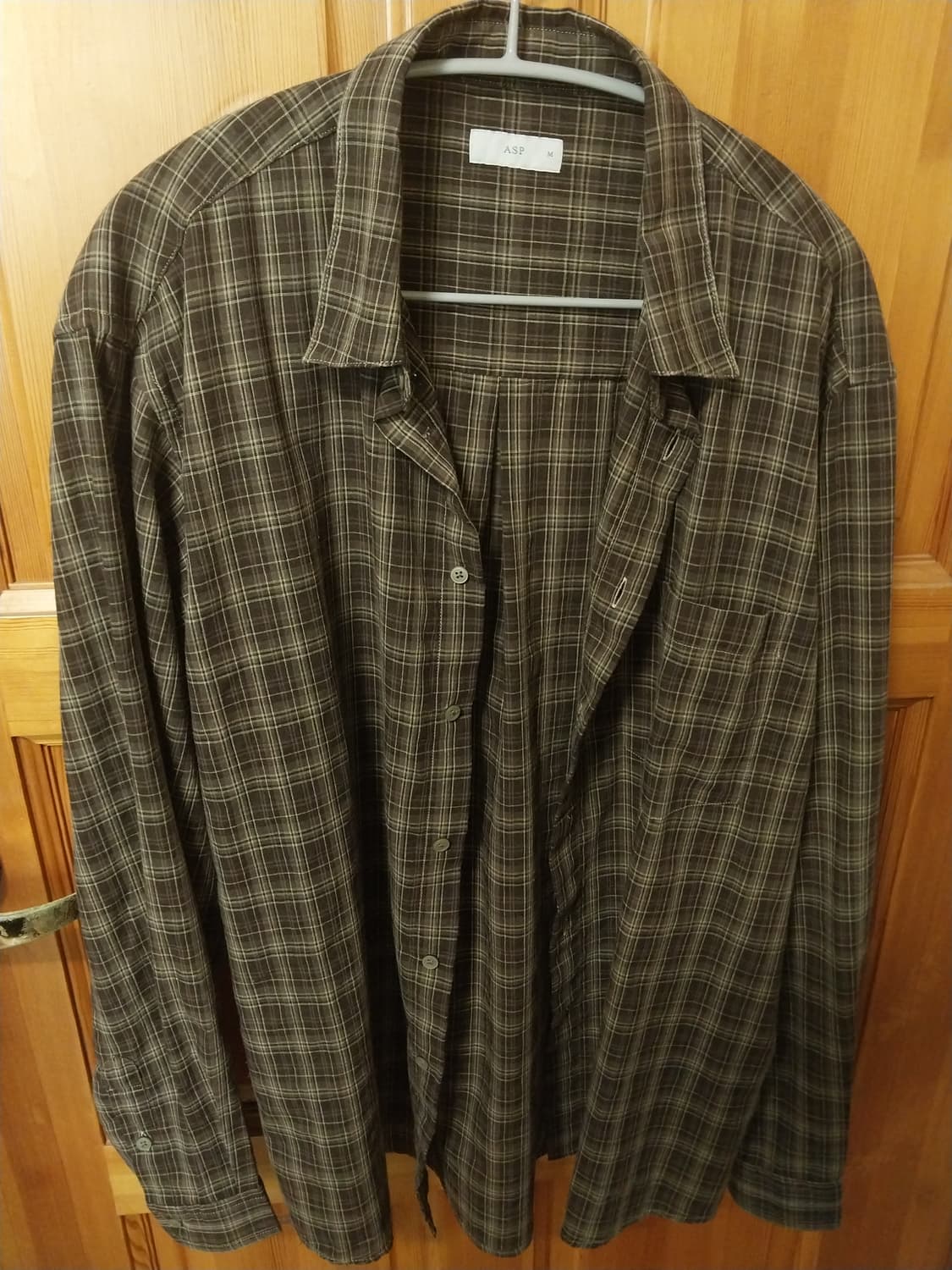 [M] 애습 코어 체크 셔츠 (브라운) 상품이미지2