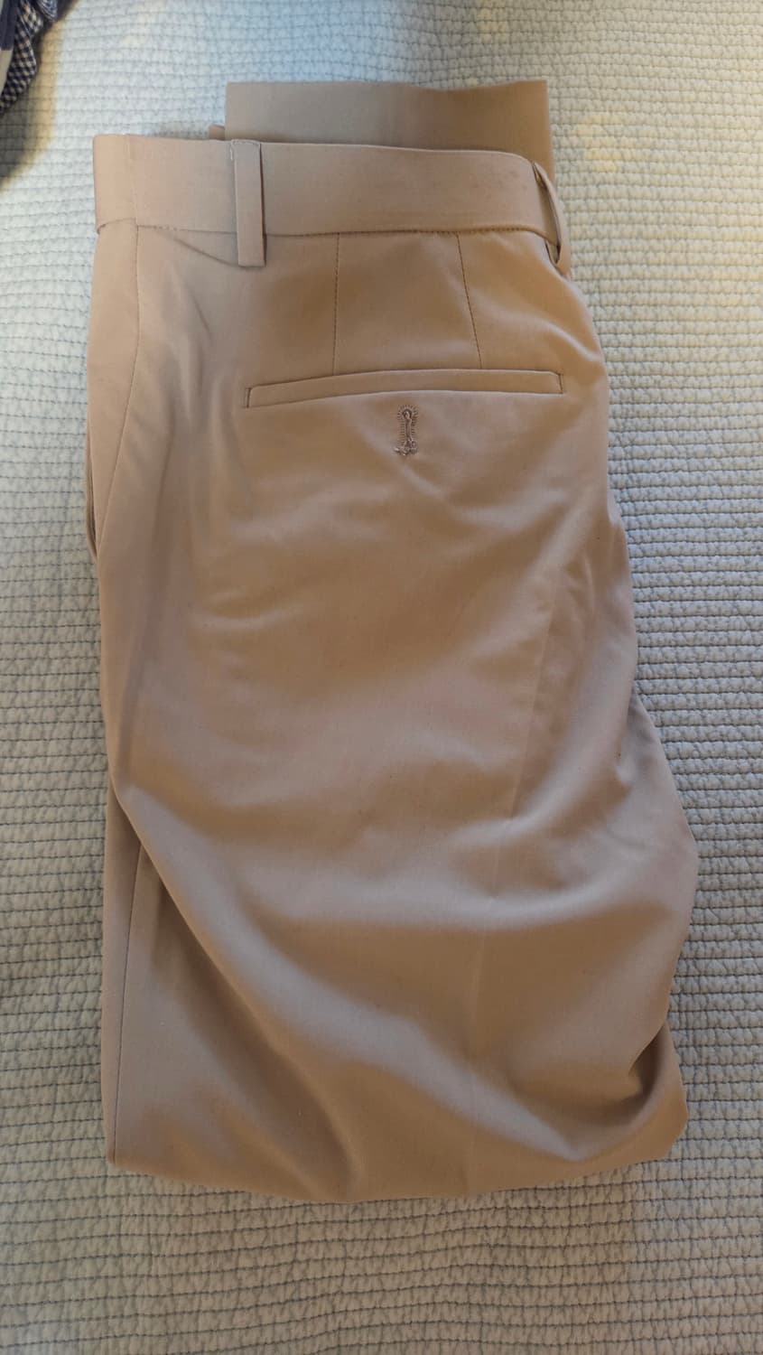 무탠다드 테이퍼드 히든 밴딩 크롭 슬랙스 라이트 베이지 상품이미지2