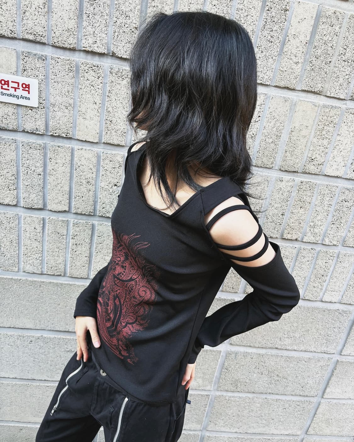 큐티 플래쉬 오리엔탈 오프숄더 롱 슬리브 상품이미지4