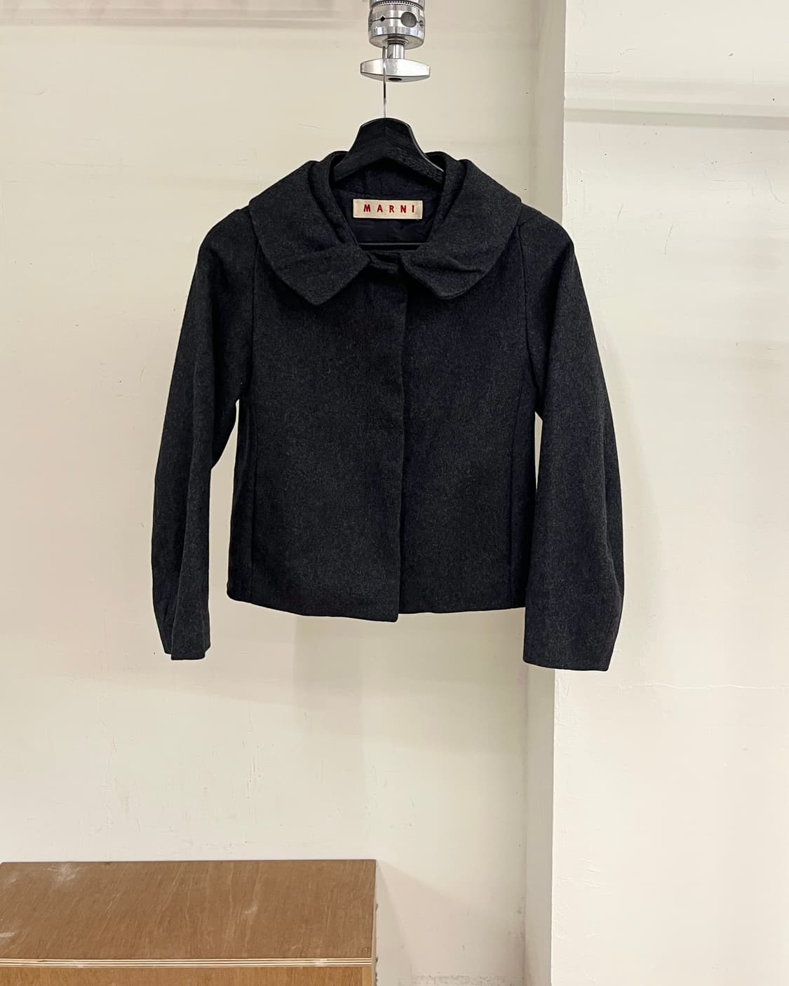 마르니 차콜 울 블랜드 오버사이즈 칼라 자켓 상품이미지1