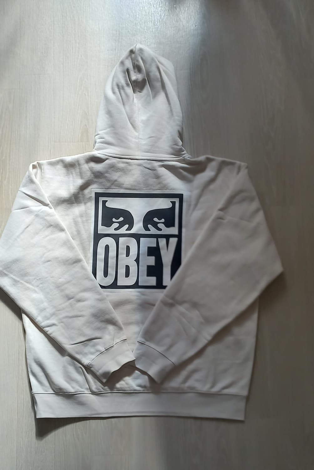 오베이 아이즈 로고 후드티 화이트  상품이미지2