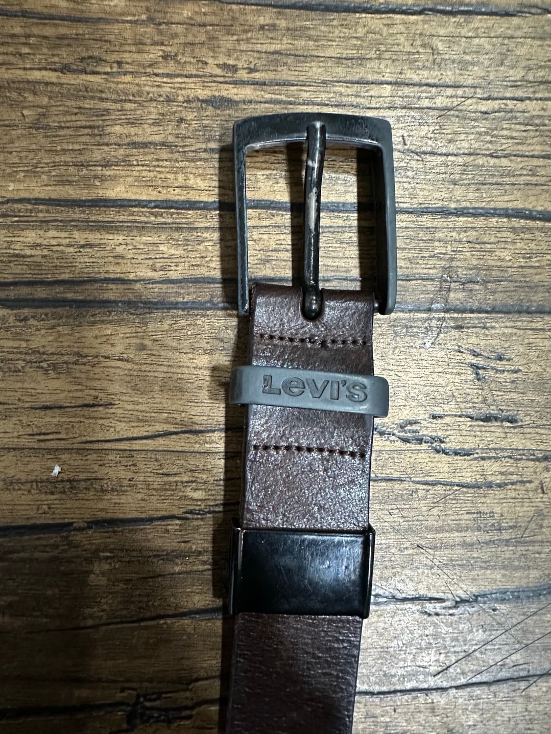리바이스 LEVIS  브라운 소가죽 벨트 블랙 버클 상품이미지3