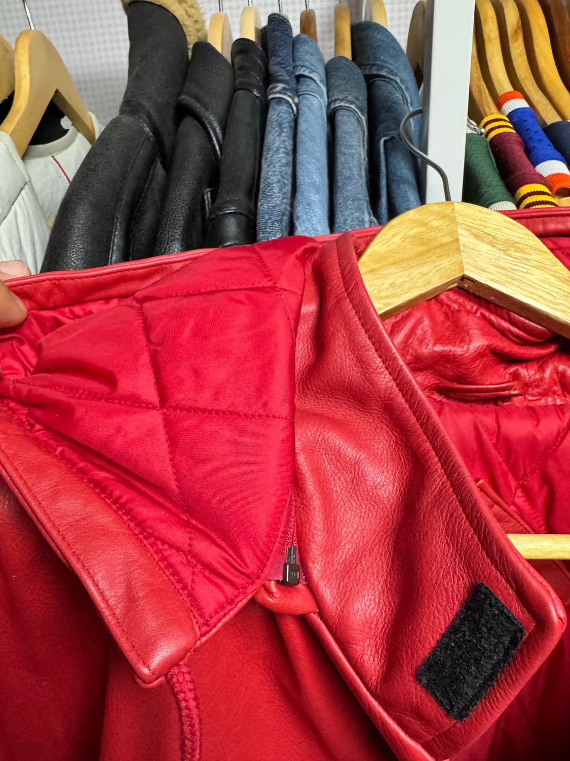 슈프림 x 나이키 레더 아노락 짐레드 - 19FW 상품이미지7