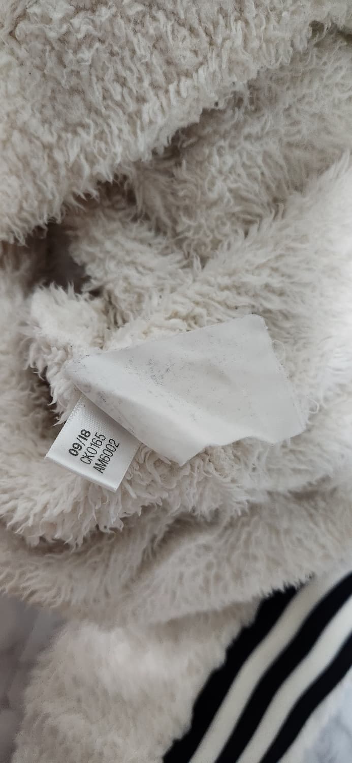 아디다스 삼선 흰검 뽀글이 후리스 후드 자켓 상품이미지6