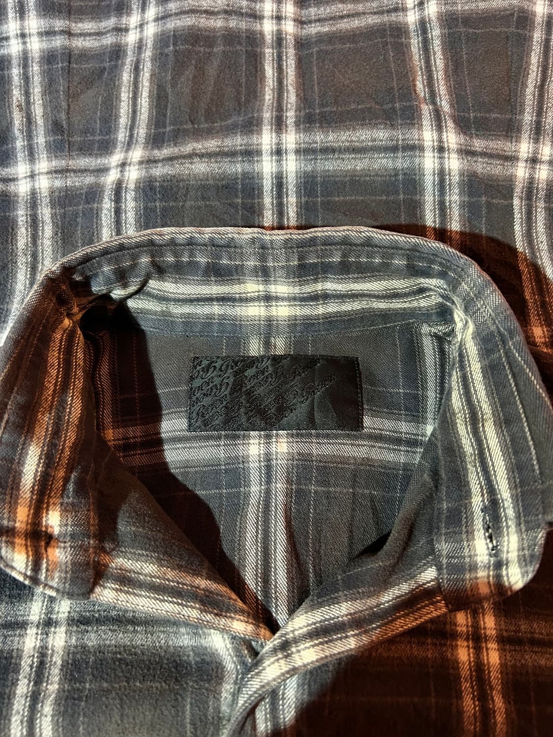 roen check pattern shirt 로엔 해골 디자인 체크셔츠 상품이미지3