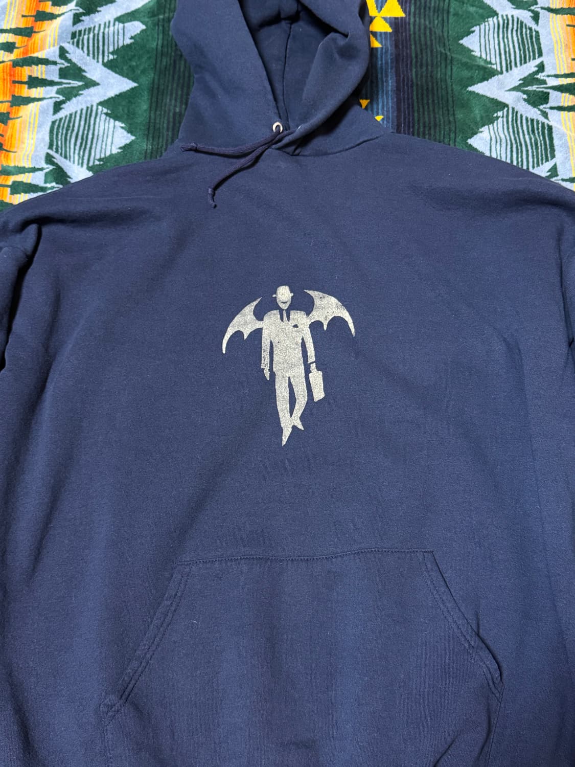 VTG Devil skate Hoodie Navy xxl 상품이미지2