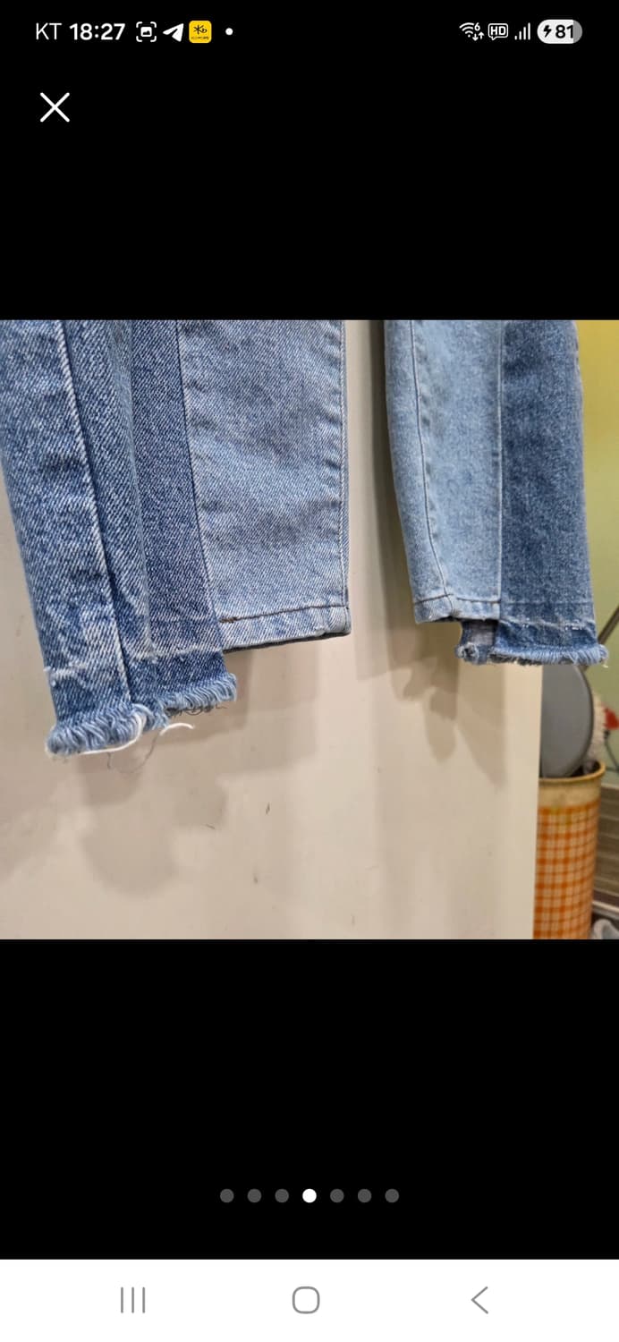 솔리드옴므 연청 투톤 데님 상품이미지4