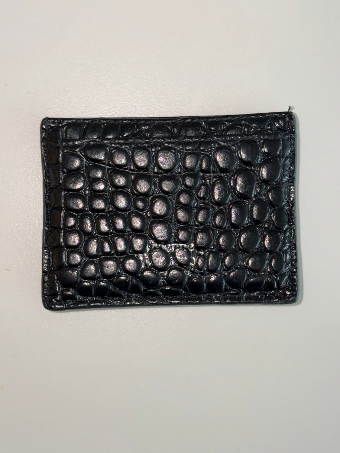 비비안 웨스트우드 오브 로고 레더 카드 홀더 블랙 상품이미지3