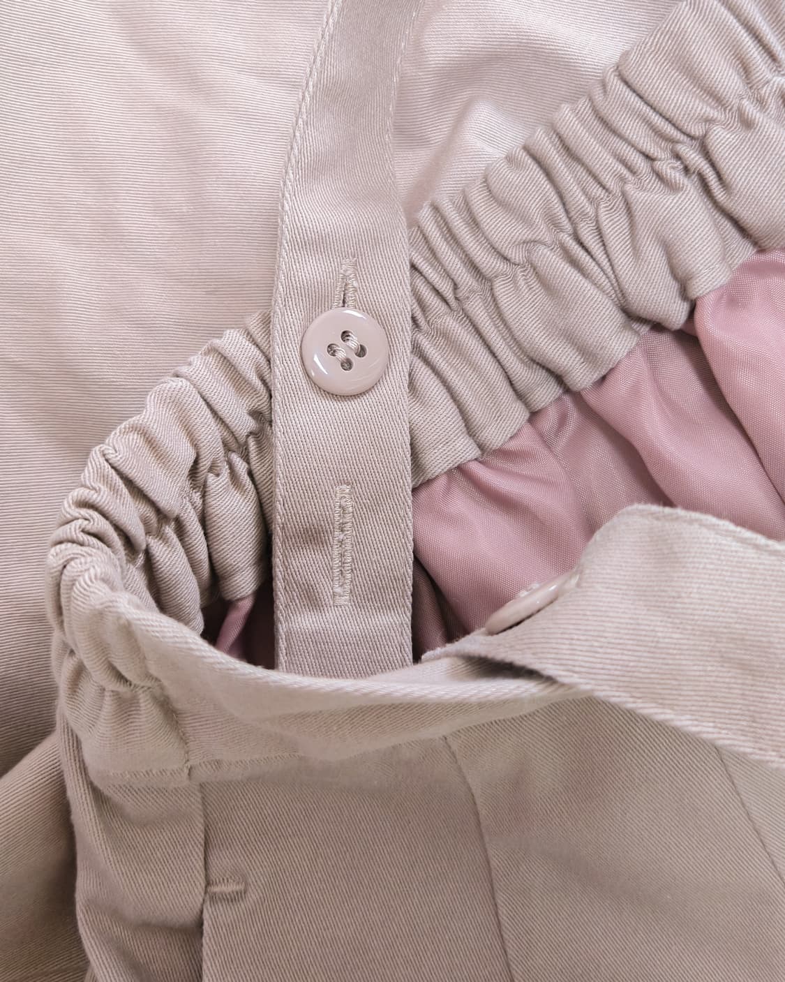 파스텔 모브 퍼플 펄 버튼 서스펜더 스커트 상품이미지4