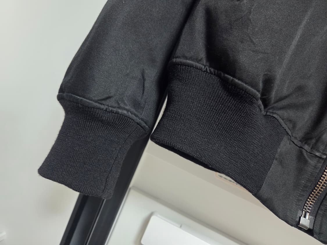 25ss 아프레쎄 빈티지 실크 플라이트 자켓 2 블랙 상품이미지3