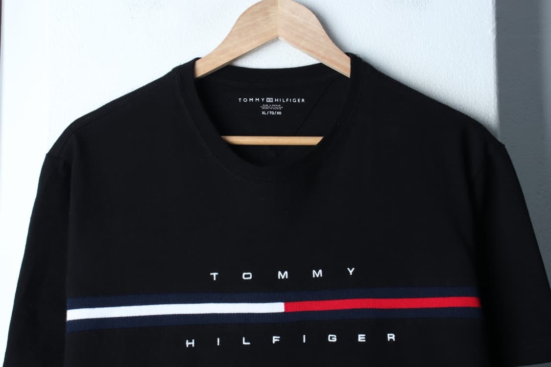 (XL-2XL) 타미힐피거 반팔 티셔츠 빅사이즈 빅로고 블랙-H33561 상품이미지3