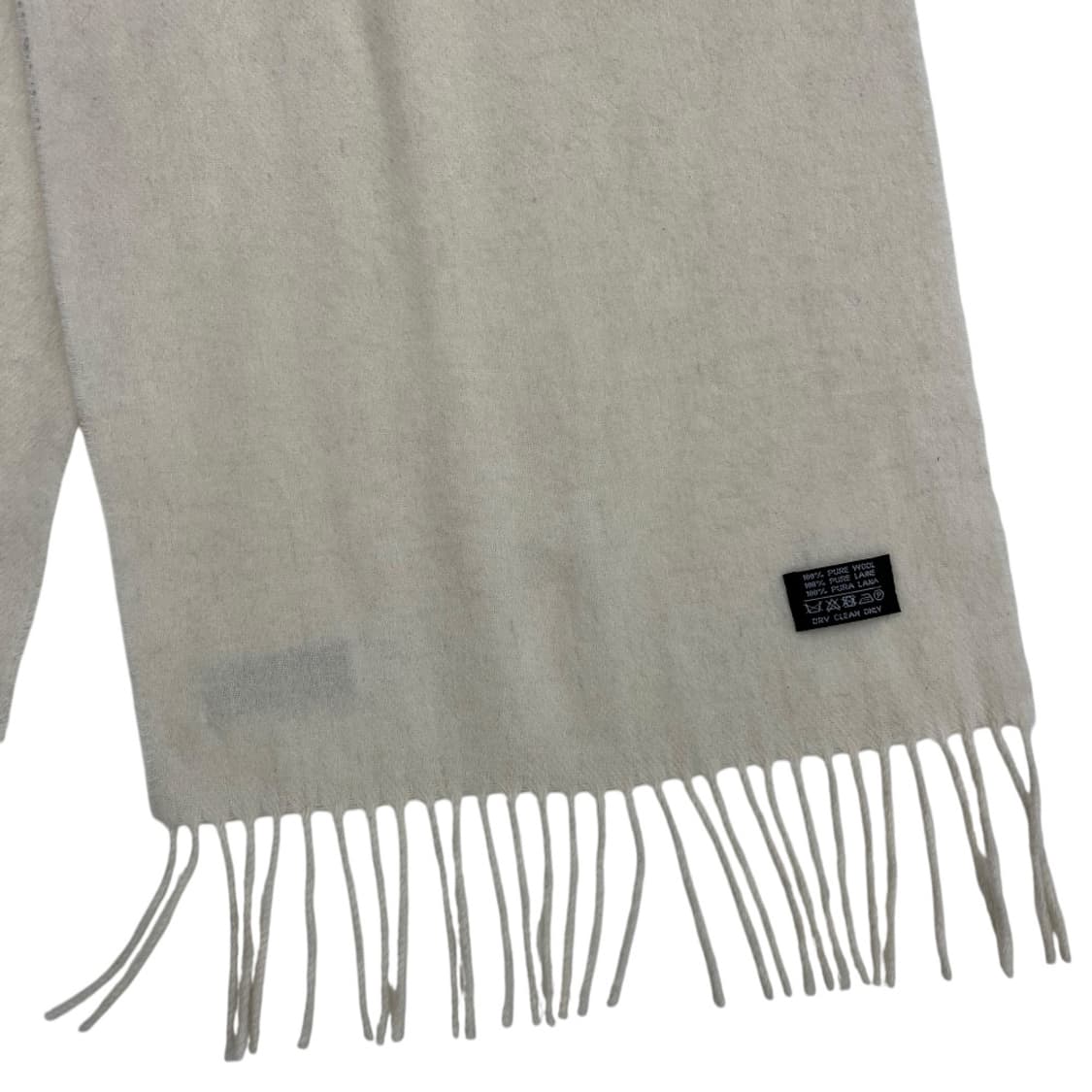 입생로랑 화이트로고 퓨어 울 아이보리 머플러 상품이미지8