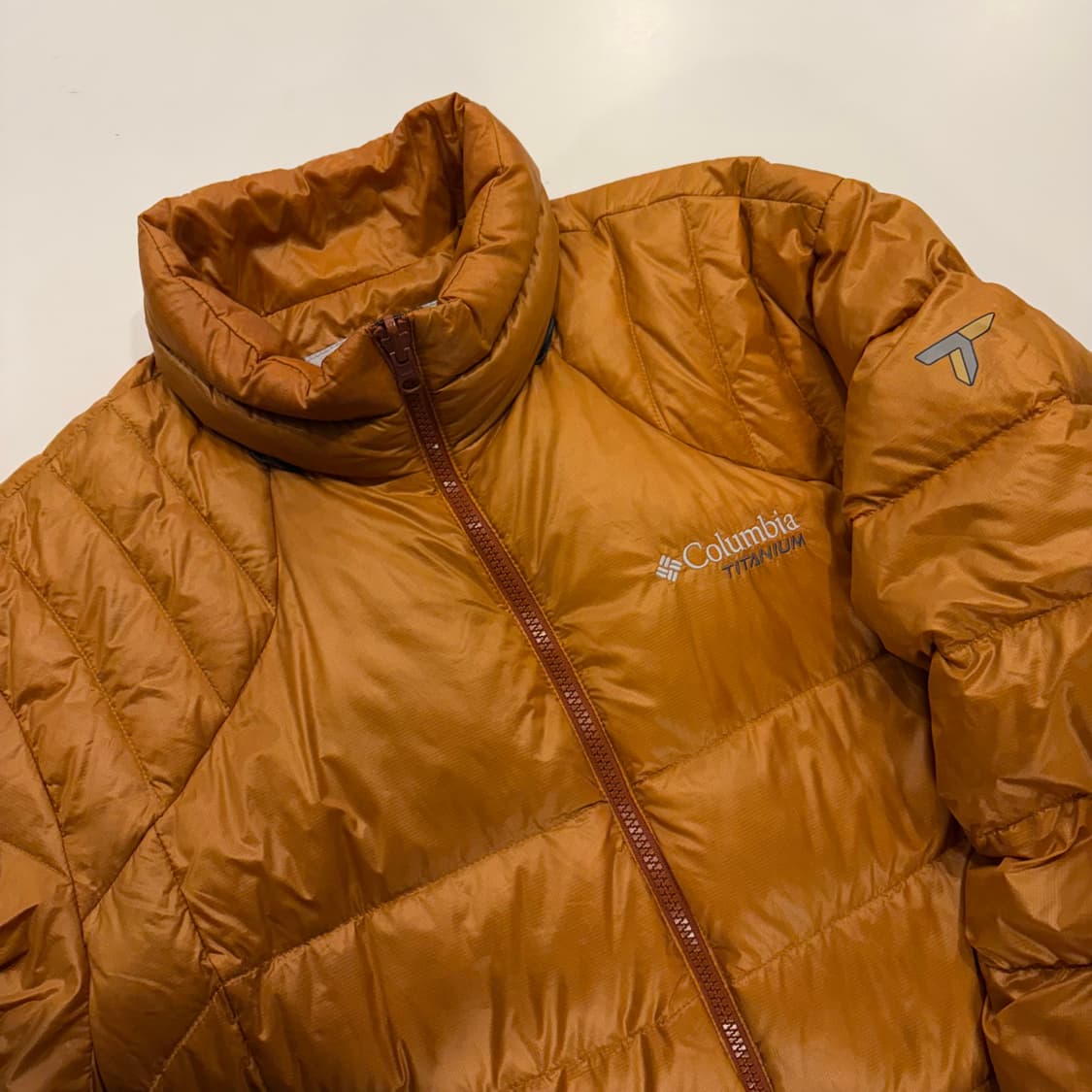 [XL] 컬럼비아 티타늄 옴니쉴드 오렌지 퀼팅 패딩 D795 상품이미지3