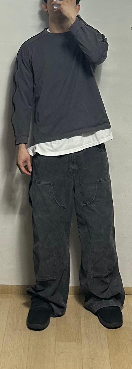 블랙멀 BLACKMERLE 지퍼 롱슬리브티 상품이미지5