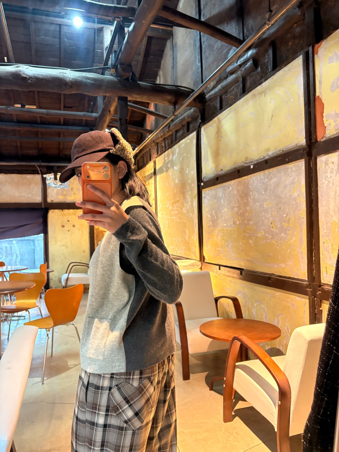 Two&half company 램스울 배색 베스트 상품이미지5