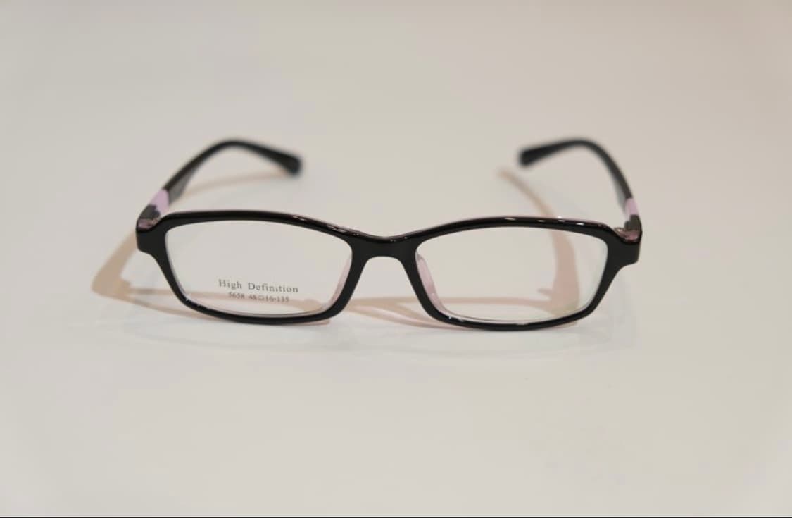 핑크 포인트 블랙 스퀘어 안경 상품이미지2
