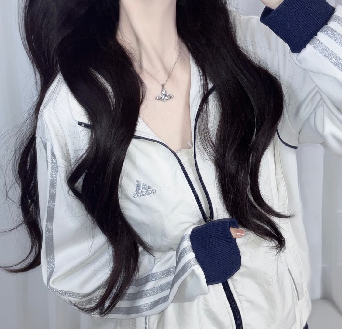 🐰아디다스 화이트 글리터실버 공주 점퍼🪽 상품이미지1
