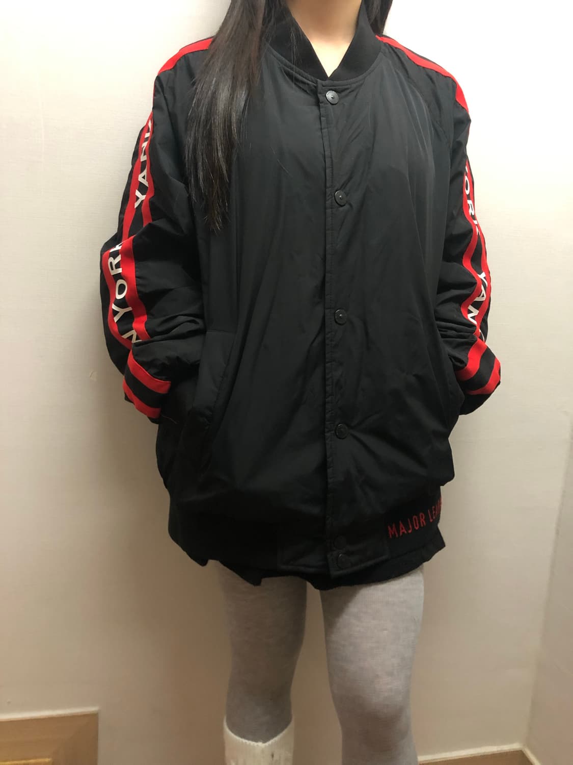 빈티지 mlb 블랙 펑크 점퍼 상품이미지7