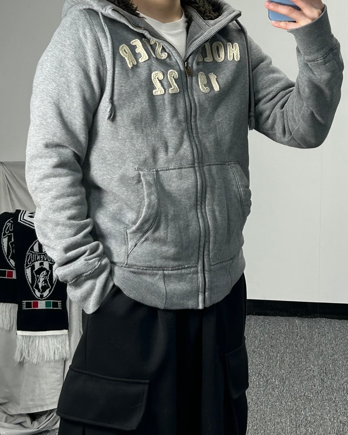 홀리스터 울프죠 쉐르파 후드집업 상품이미지2