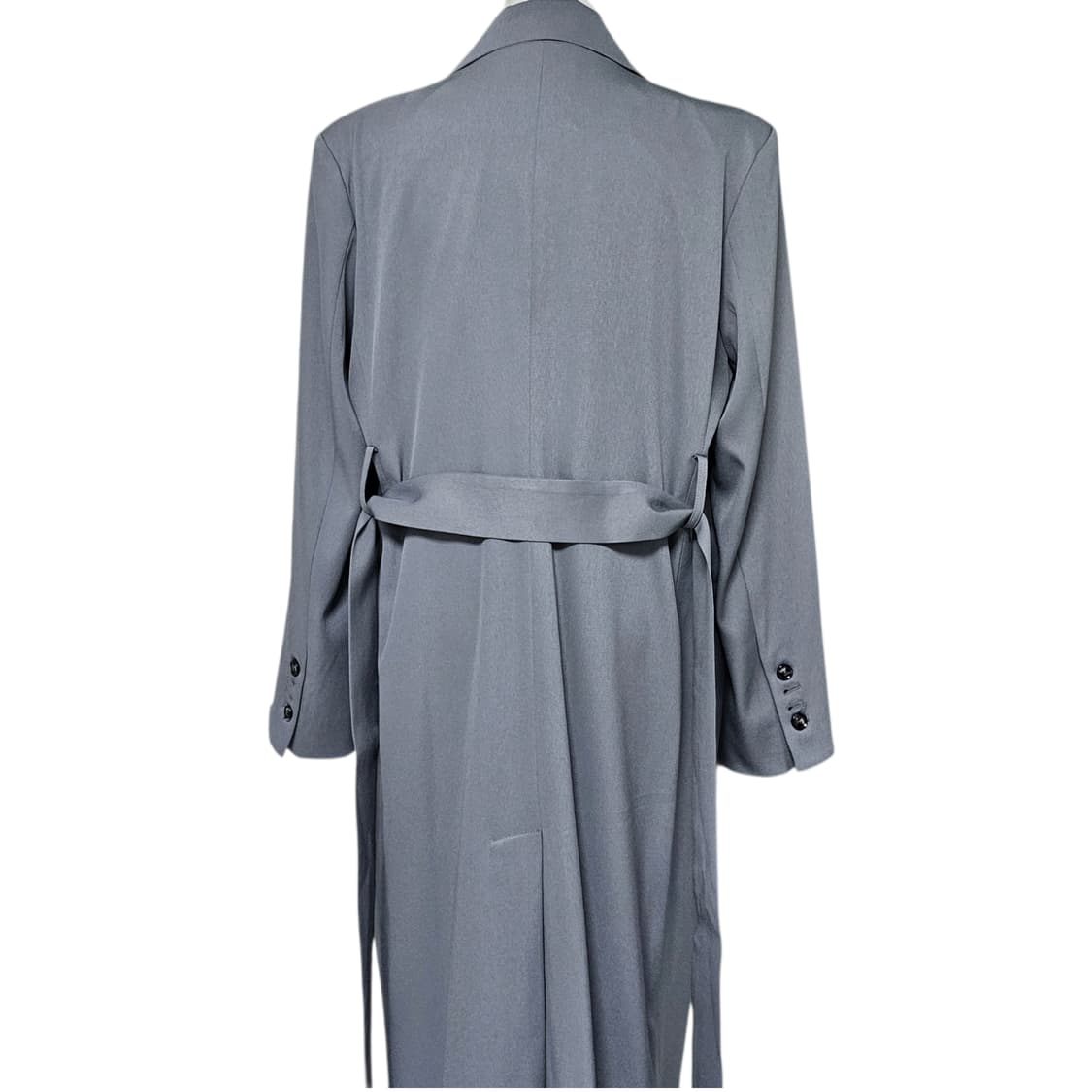 새상품) 메이비썸띵투유 오버핏 롱 트렌치코트 그레이 상품이미지2