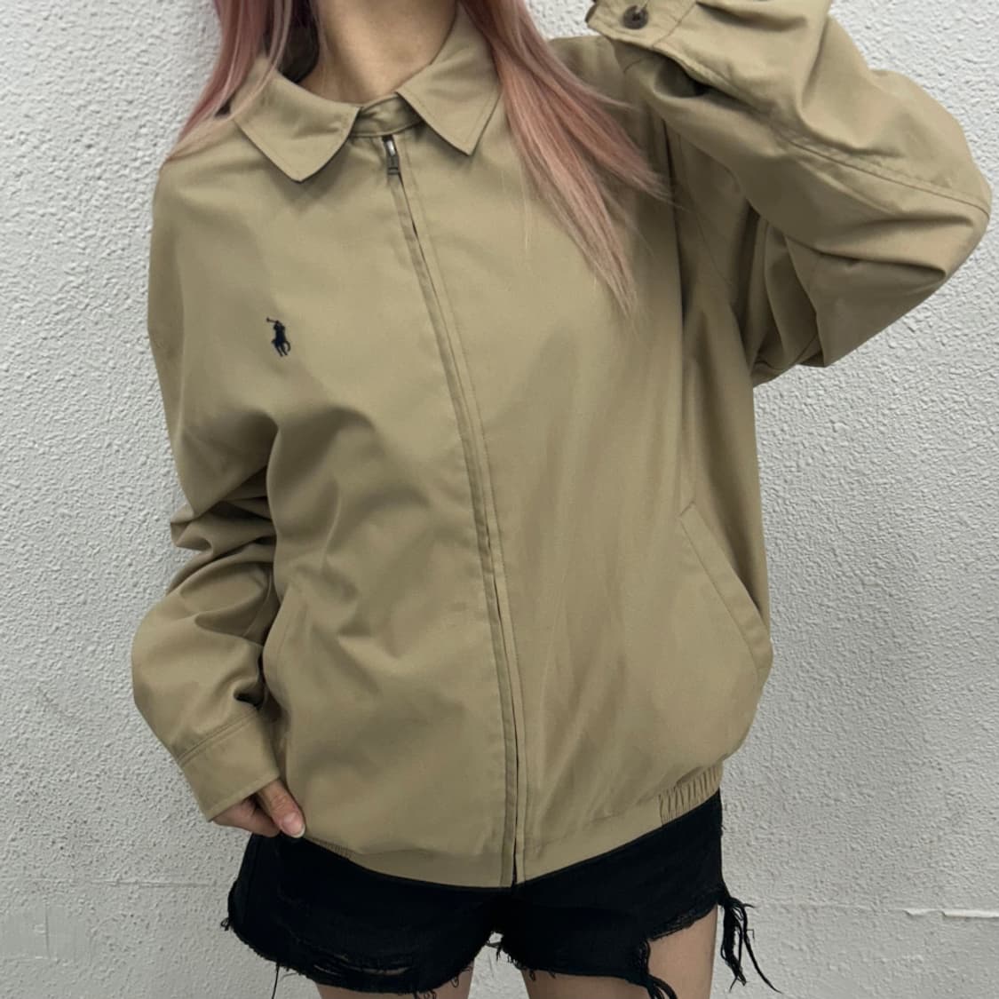 폴로 랄프로렌 네이비포니 베이지 블루종 자켓 M 상품이미지1