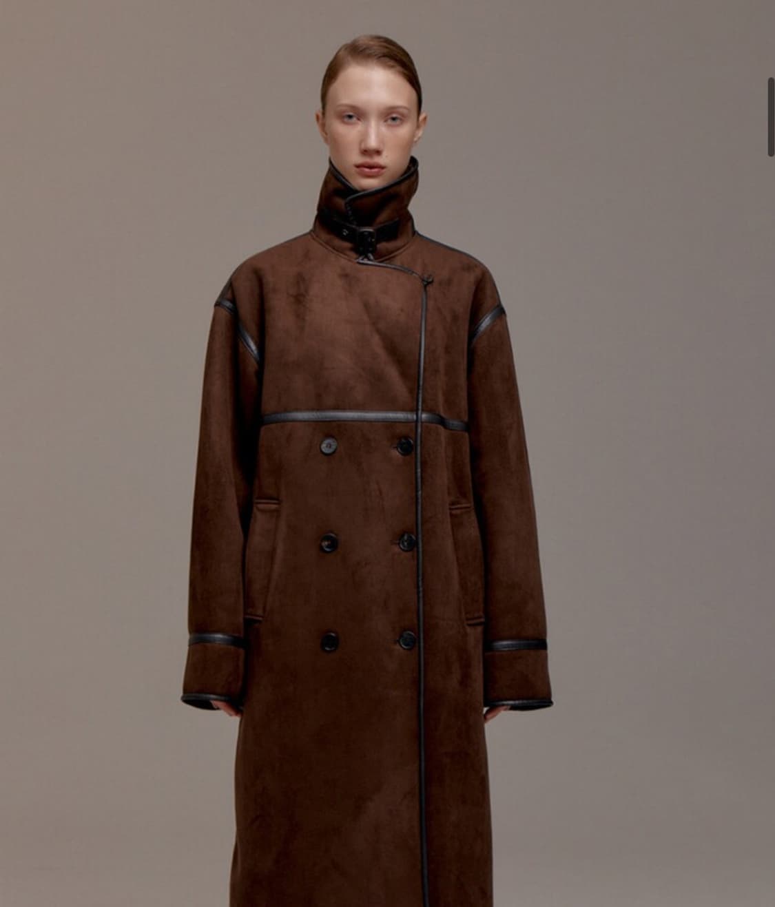 르비에르 포 스웨이드 셔링 코트 상품이미지1