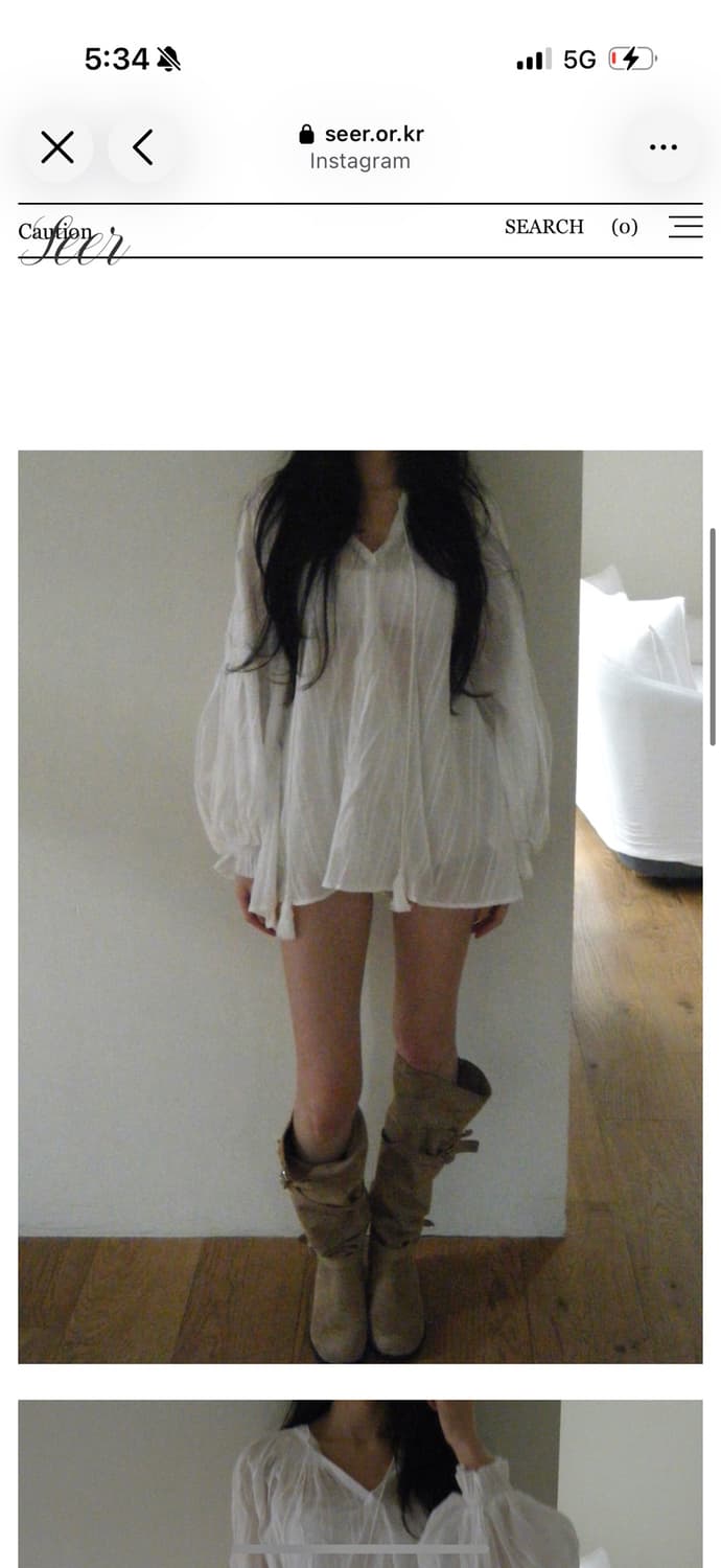 벨트포함) 씨어 seer 가든 루즈 블라우스  상품이미지2