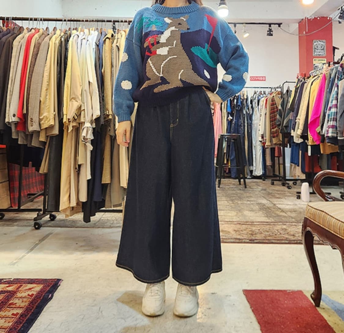 핸드메이드 캥거루 코알라 숏 도톰한 스웨터 상품이미지2