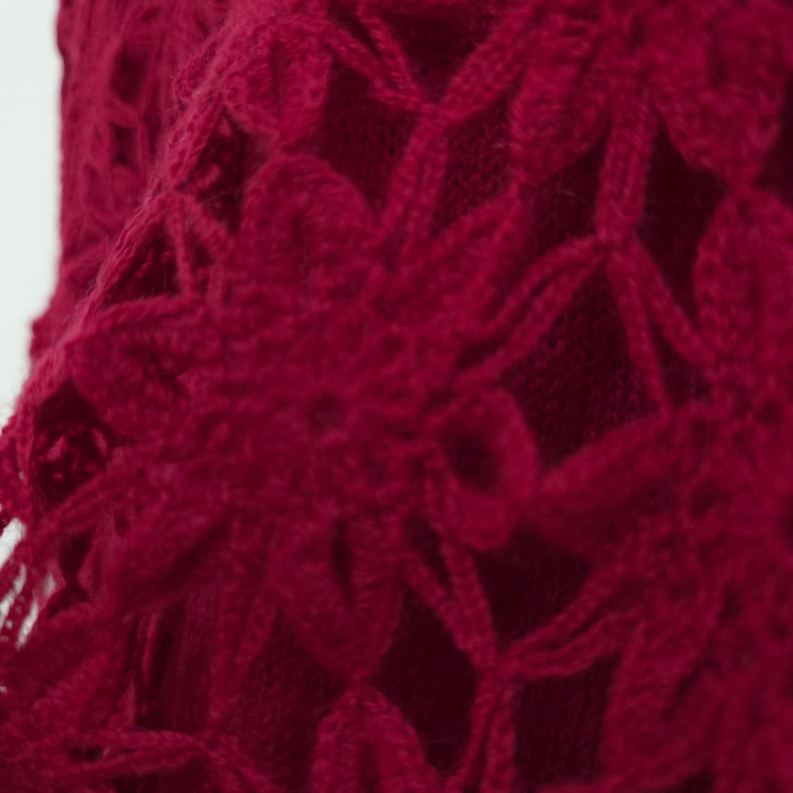 울100 딥레드 플라워 크로셰 니트 상품이미지7