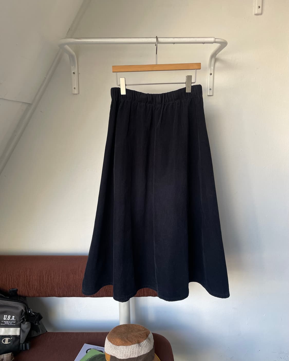 Buckle strap corduroy skirt 상품이미지5