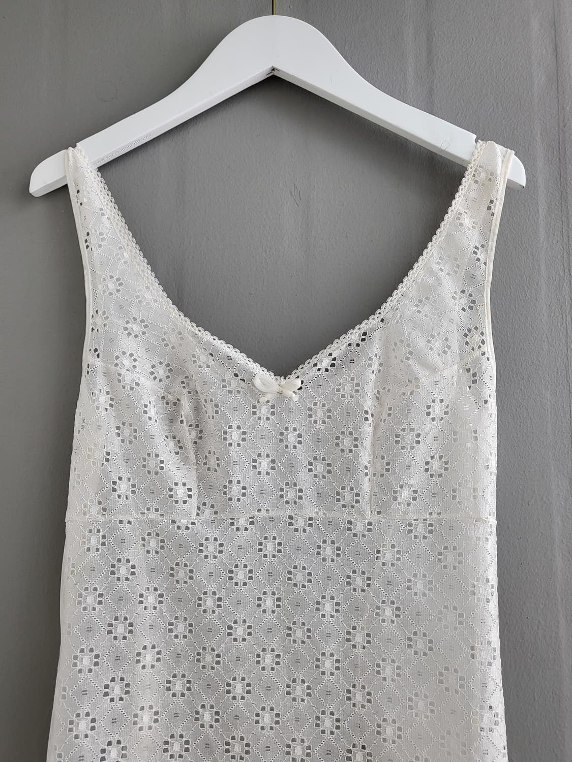 빈티지 퓨어 화이트 레이스 슬립 원피스 상품이미지2