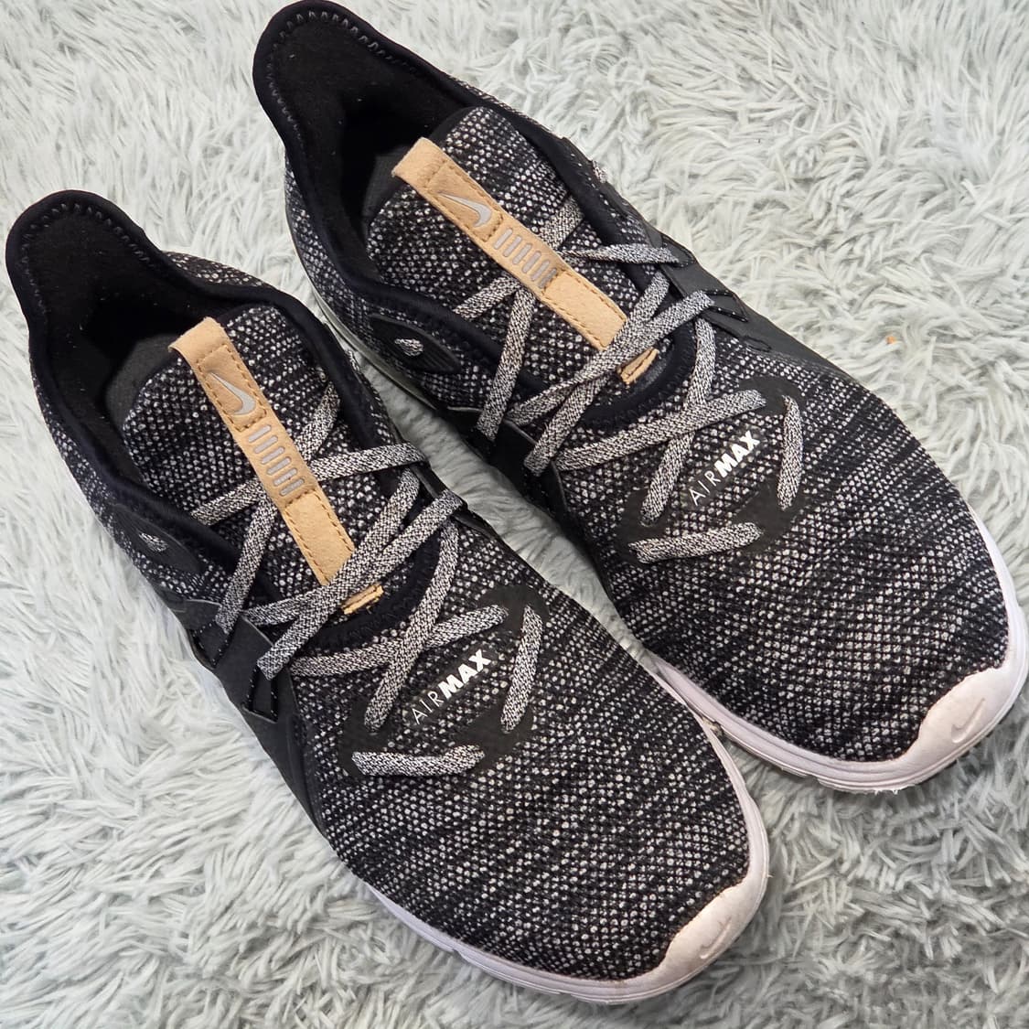 2q-4:나이키 에어맥스 시퀀트 3 블랙 니트 (250mm) 상품이미지6