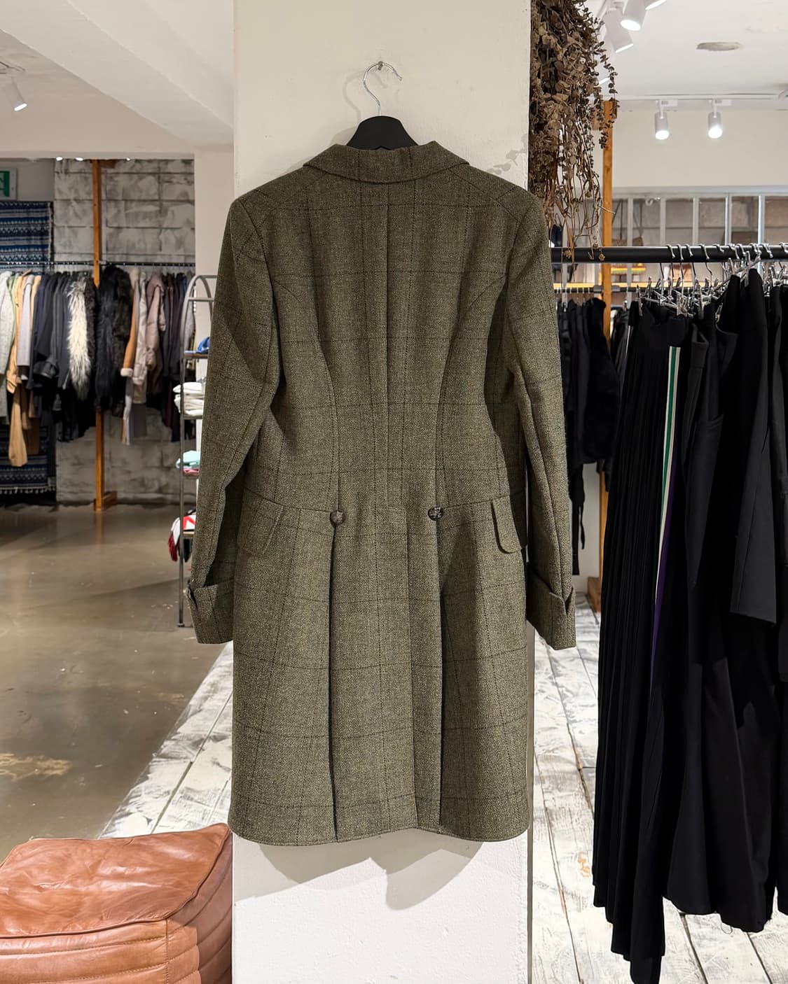 랄프로렌 그린 울 트위드 테일러드 코트 상품이미지6