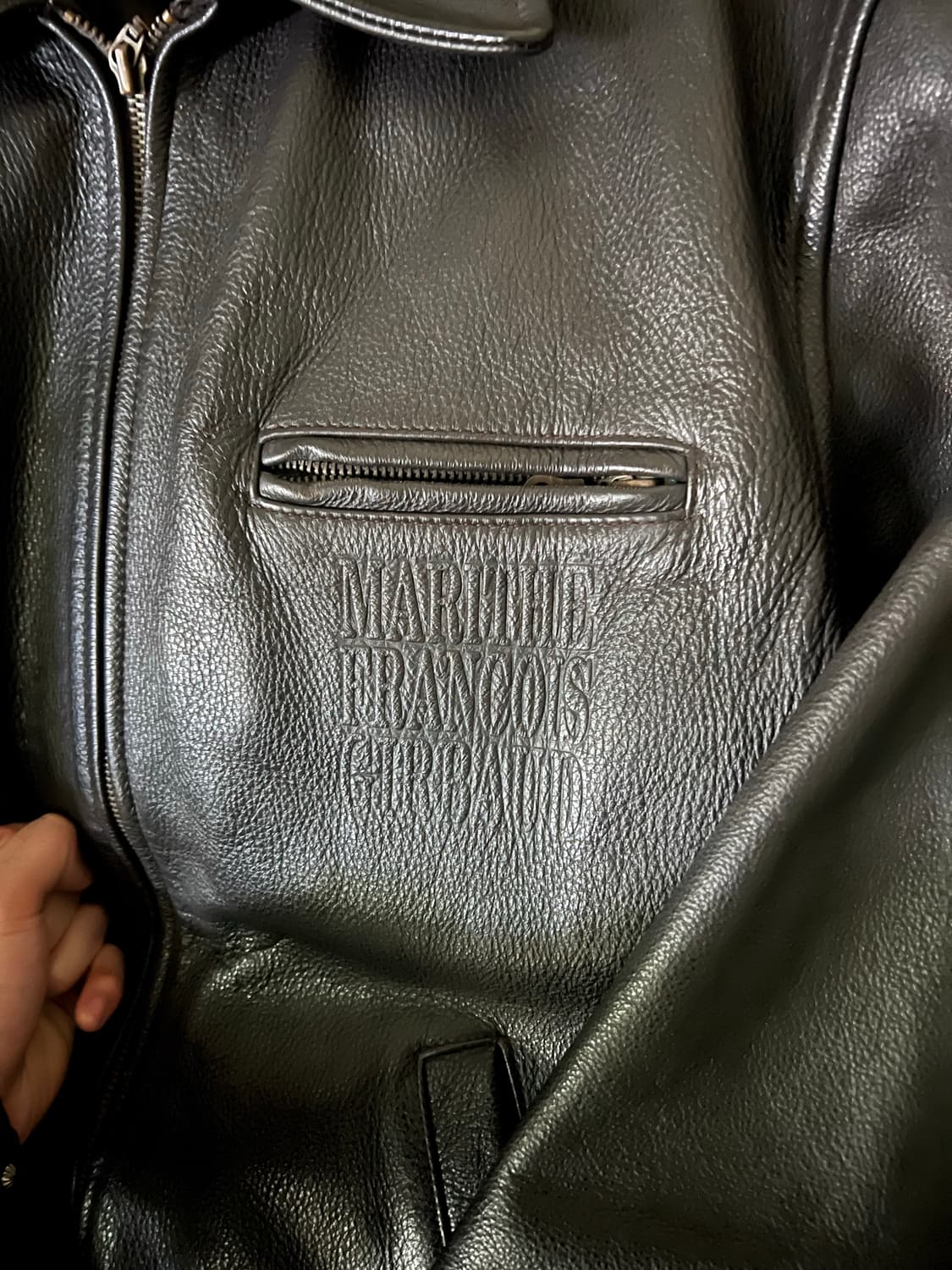 90s 마리떼 소가죽 레더자켓 black  상품이미지2