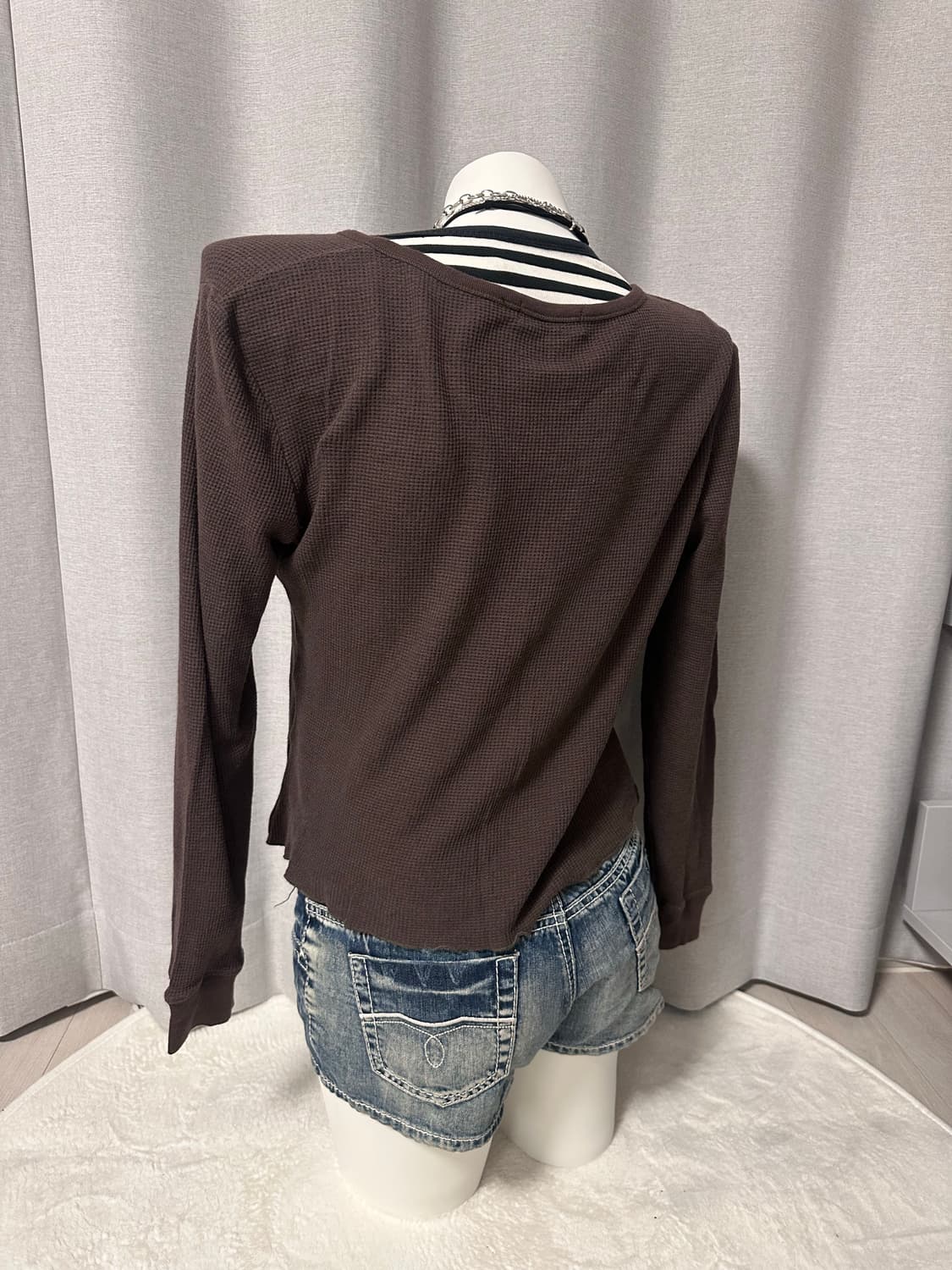본더치 빈티지 와플 브라운 니트 상품이미지5