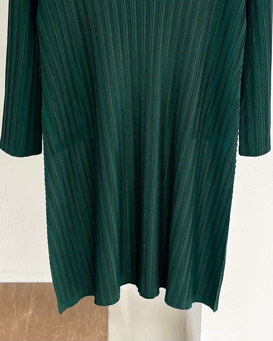 플리츠 플리즈 그린 플리츠 미디 원피스 상품이미지5