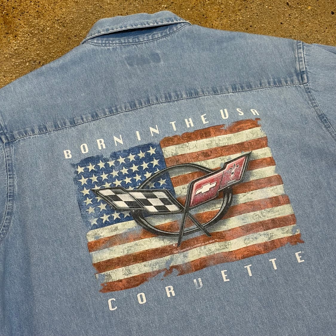 미국 빈티지 쉐보레 콜벳 청남방 데님셔츠 청셔츠 상품이미지3