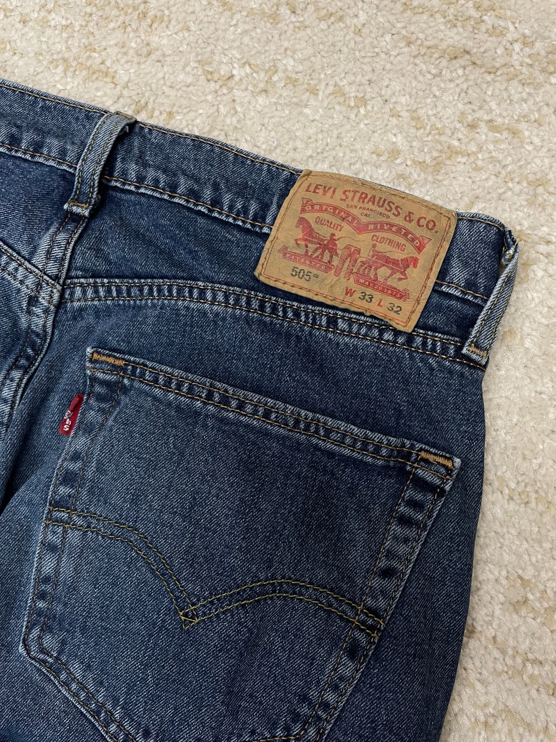 [33x32] 00s 리바이스 Levis 505 레귤러 스트레이트 데님 상품이미지3