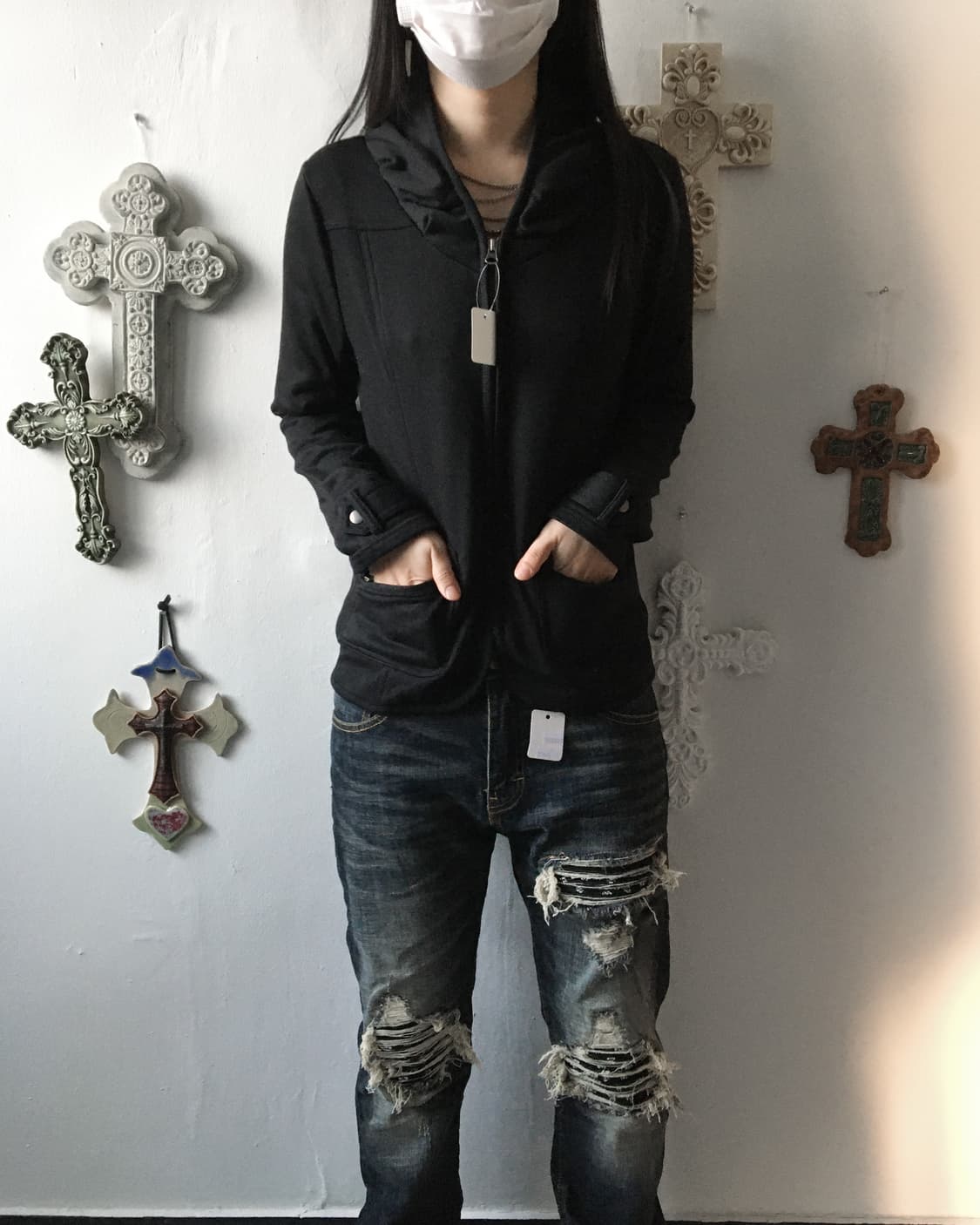 Thick neck point zip up 상품이미지7