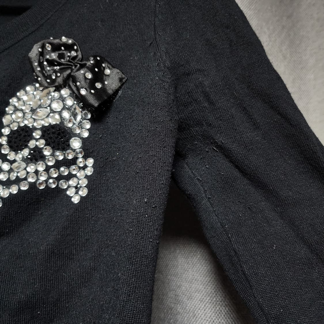 스컬 큐빅 Y2k갸루 가디건 상품이미지4