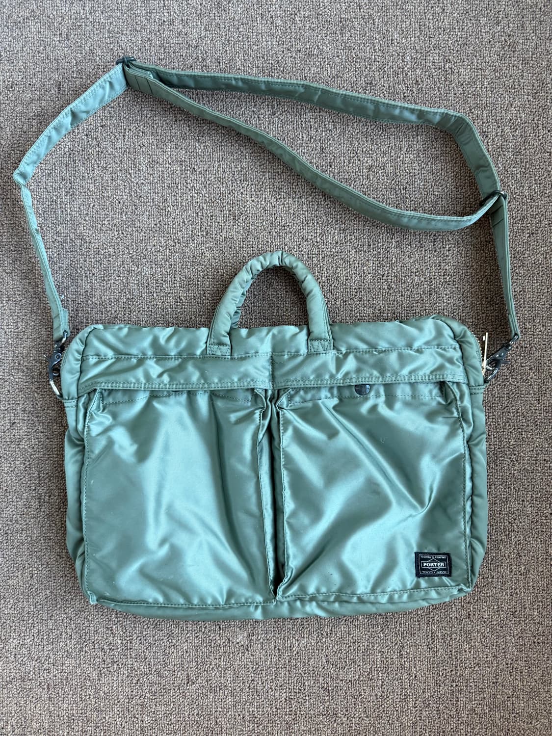 Porter 요시다포터 탱커 투웨이 브리프케이스 세이지 그린 크로스백 상품이미지2