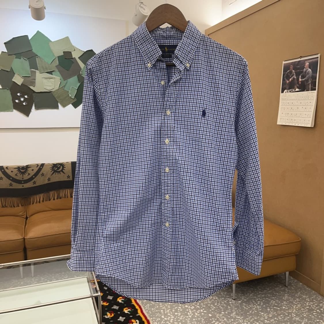 폴로 랄프로렌 컨트리 레트로 블루 체크 셔츠 S C08406 상품이미지3