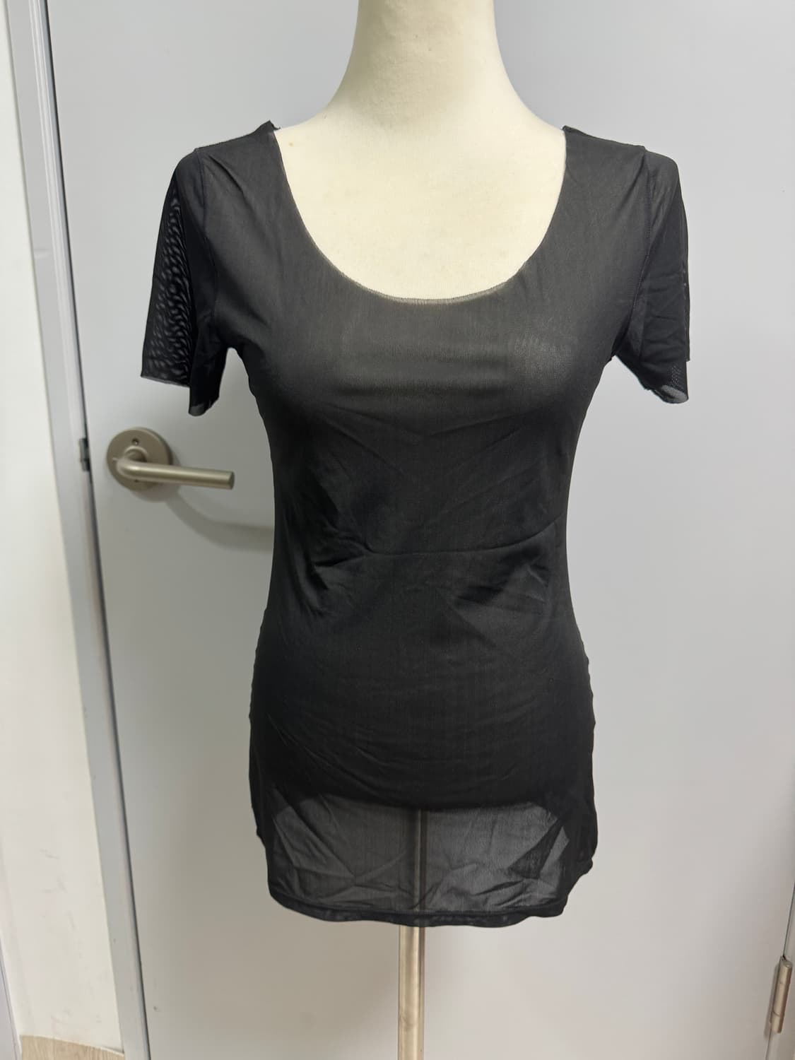 시스루 유넥 반팔티  상품이미지1