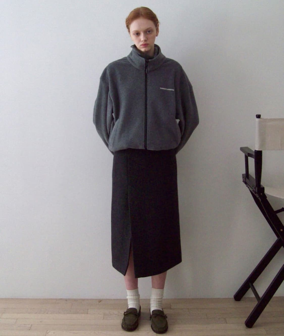 스무스무드 그레이 플리스 점퍼 상품이미지4