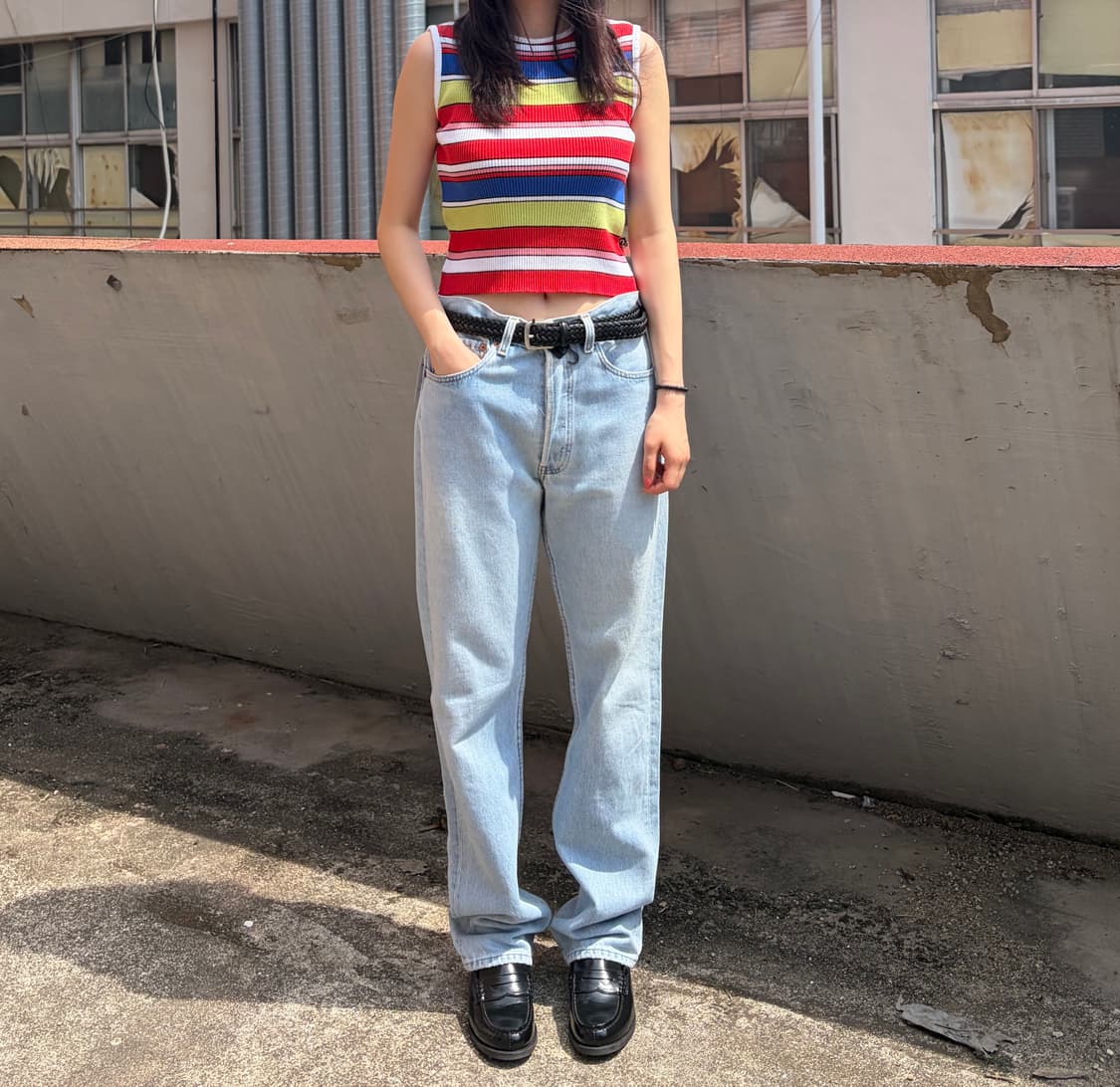 90s 게스 멀티 스트라이프 나시탑 상품이미지1
