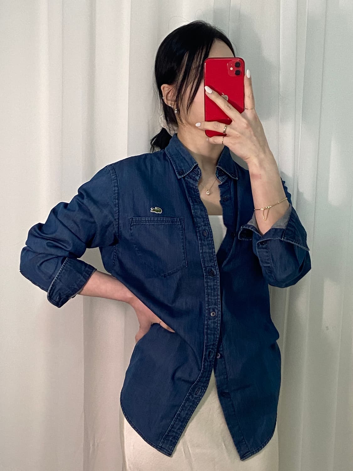 라코스테 와펜 데님셔츠 상품이미지1