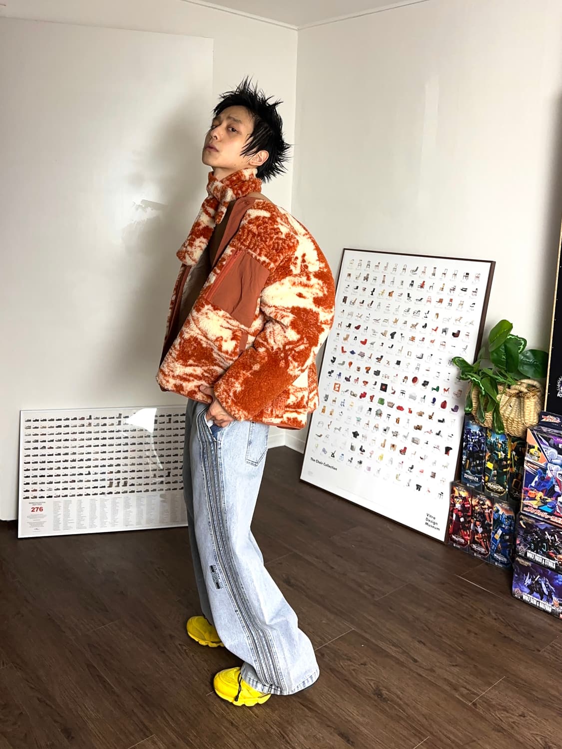 오버 타이다이 플리스 자켓 & 머플러 상품이미지2