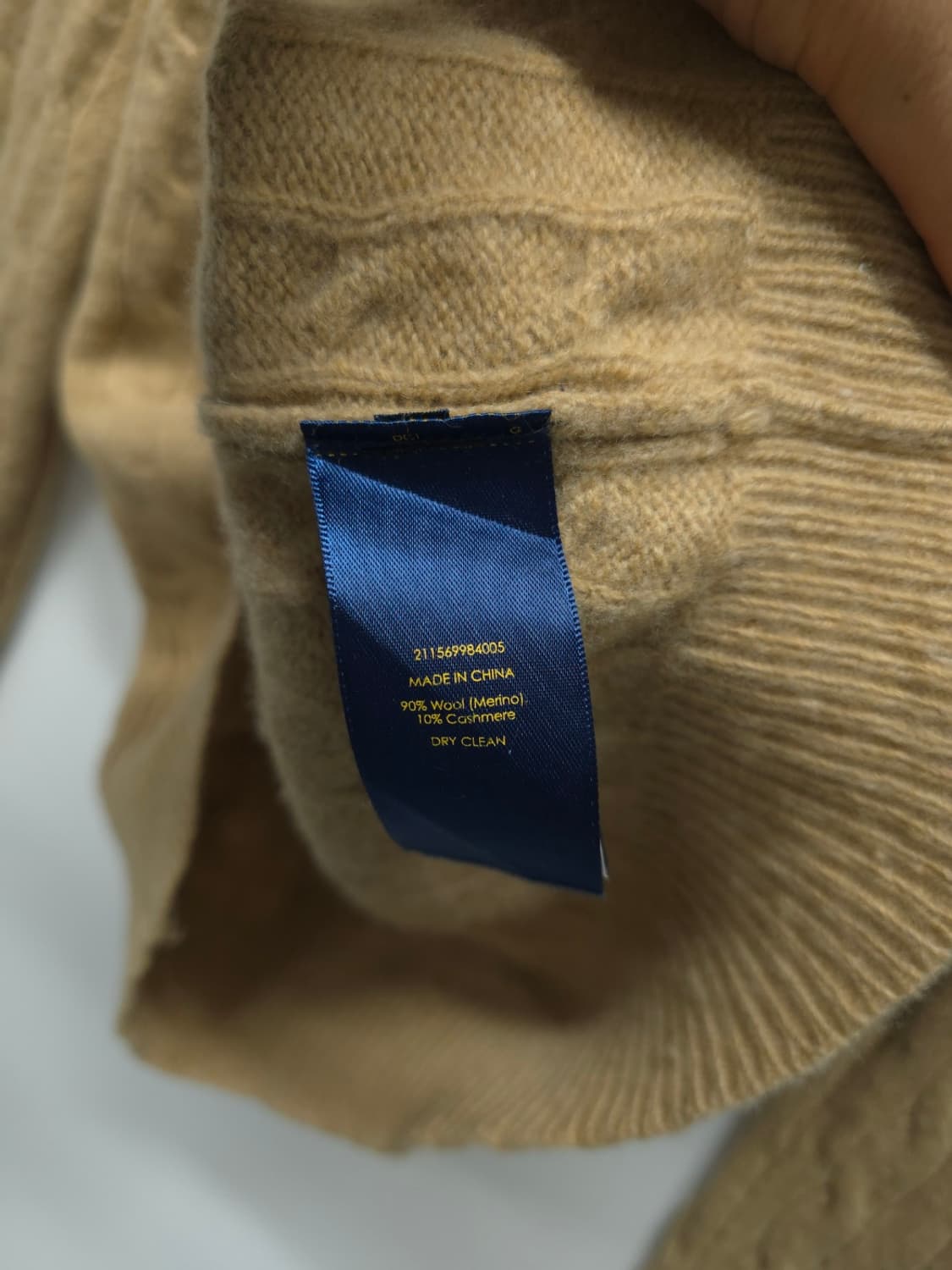 폴로 캐시미어 케이블 브이니트 (여성44~55) 상품이미지6