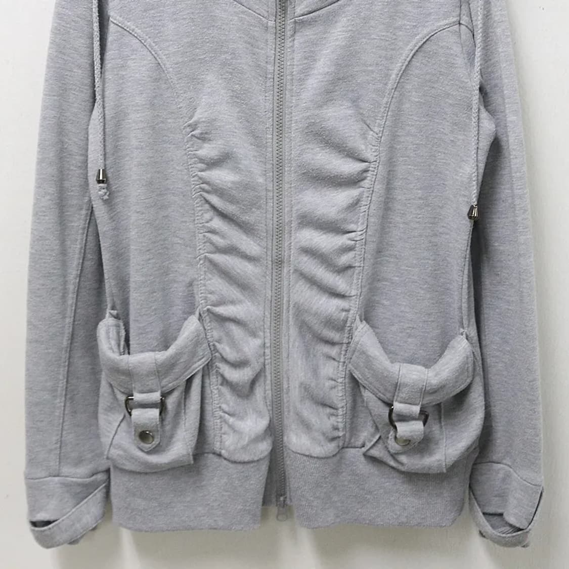 HEALTHY KAREN 셔링 후드 집업 63749 상품이미지4